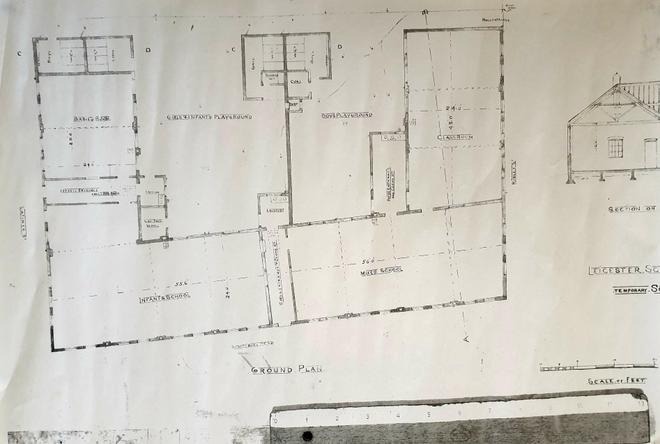 Copy of original plans for the school